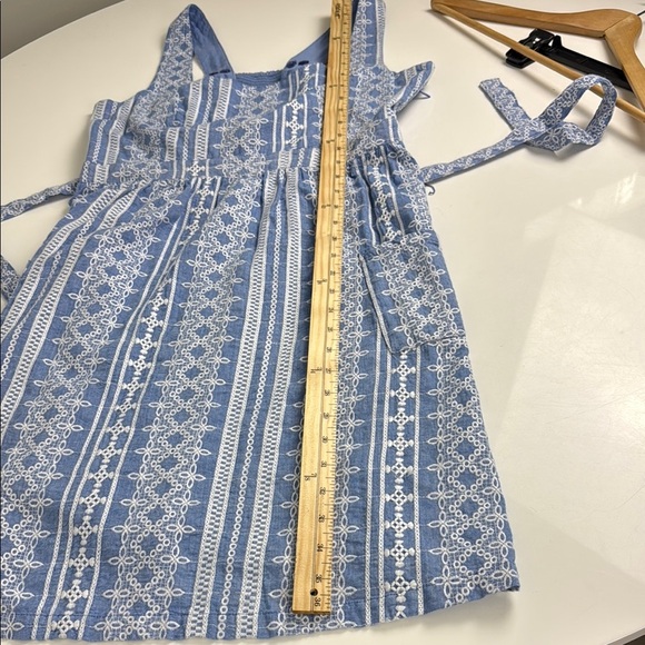 Fat Face The Serena Embroidered Blue Chambray Sleeveless Sundress Size Small - Picture 10 of 14